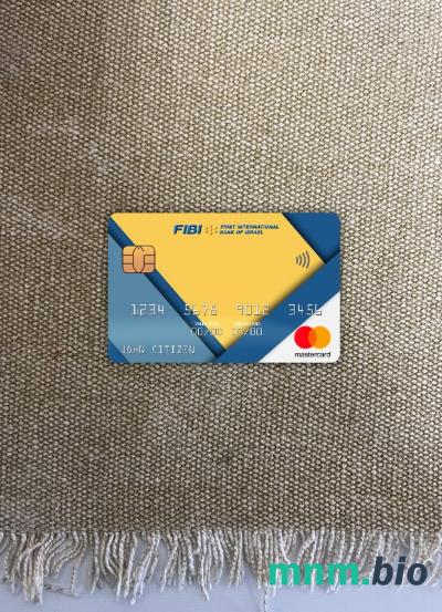 Israel First International bank wygląd zdjęcia mastercard skan PSD + zdjęcie